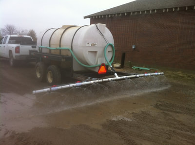 Treatments are easily applied with water trucks.